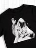Женская мужская футболка Streetwear Винтажная футболка с рисунком короля Болдуина Летняя Оверсайз Повседневная Модная Y2K Ретро Харадзюку Хип-хоп топ