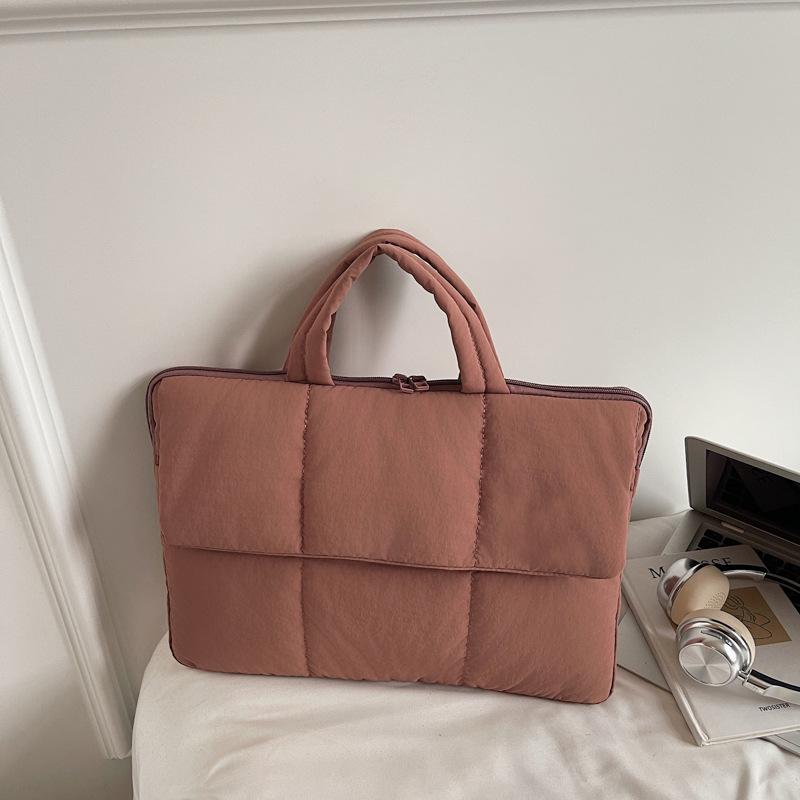 Корейская версия хлопковой сумки для ноутбука большой вместимости, простой повседневной стеганой сумки для одежды, модная трендовая сумка-тоут для работы