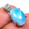 Подвеска из стерлингового серебра 925 пробы с драгоценным камнем Natural Republic Larimar 0,99 дюйма R5Z79