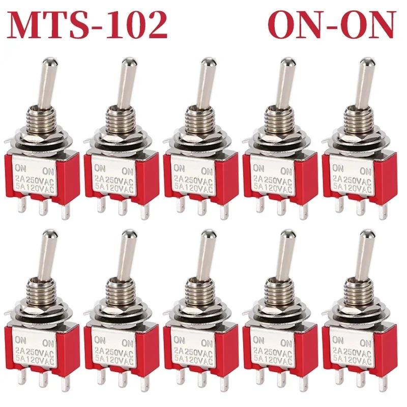 10Pcs 6mm Toggle Switch Mini Power Button Switch Rocker Switch with Waterproof Cap MTS-102 MTS-103 MTS-202 MTS-203 Battery Switches5