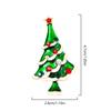1PC Red Brooches Lapel Pin Corsage Christmas Tree Imitation Rhinestone Trend Enamel Jewelry