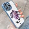 Прозрачный чехол для телефона Rose для iPhone 15 14 Pro Max 13 12 11, противоударный защитный чехол для линз с блестками и бриллиантами