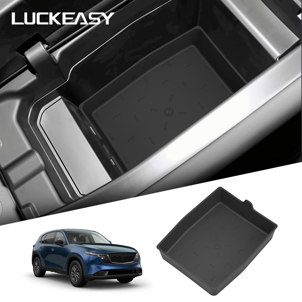 LUCKEASY for Mazda CX-5 2026 Car Storage Box Interior Accessories Central Control Armrest Box Bottom Box Storage Case Tray