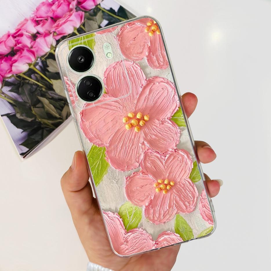 For Xiaomi Poco C65 Case 2023 Cute Fashion Painted Back Cover Soft Silicone Phone Case For Xiaomi Poco C65 PocoC65 Fundas Bumper