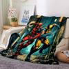 Deadpool Wolverine Team Up Flannel Blanket Super Soft Warm Cozy Blanket For Sofa Bed Office Travel Allseason Home Decor Gift