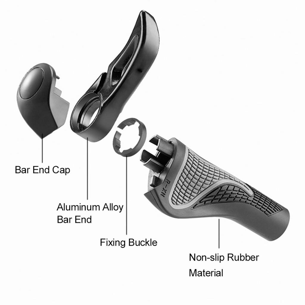 Ручки на руль велосипеда, резиновые фиксирующие зажимы из алюминиевого сплава