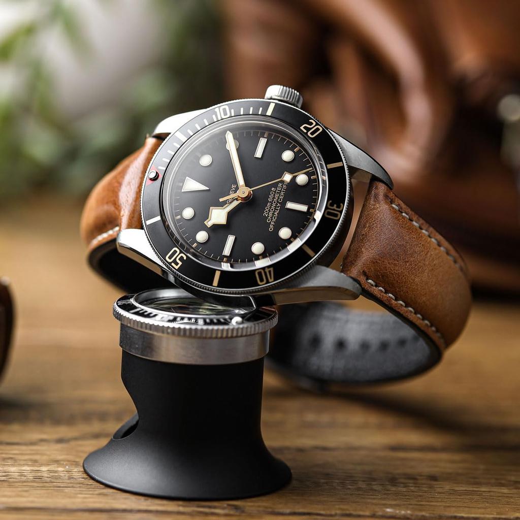 WatchGecko Vintage Ремешок для часов из высококачественной итальянской кожи - Светло-коричневый - 19 мм