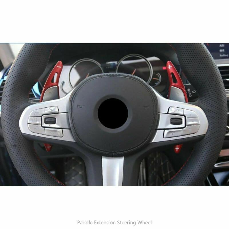2Pcs Aluminium Steering Wheel Extension Paddle Shift Trim For BMW 5 Series G30 G38 7 G11 G12 X3 G01 X4 G02 M5 F90 2017 2018