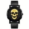 Fashion Mens 3D Skull Casual Quartz Wristwatch, Sports Watch