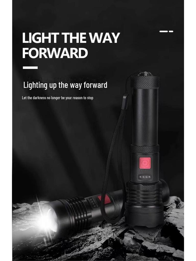 P50 Сверхъяркий Зум Фонарик: Высокомощный, Дальнобойный, Перезаряжаемый от USB, Портативный Ручной Фонарь для Активного Отдыха и Велоспорта