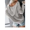 Women S Hooded Zip Up Loose Fit Irregular Sweater