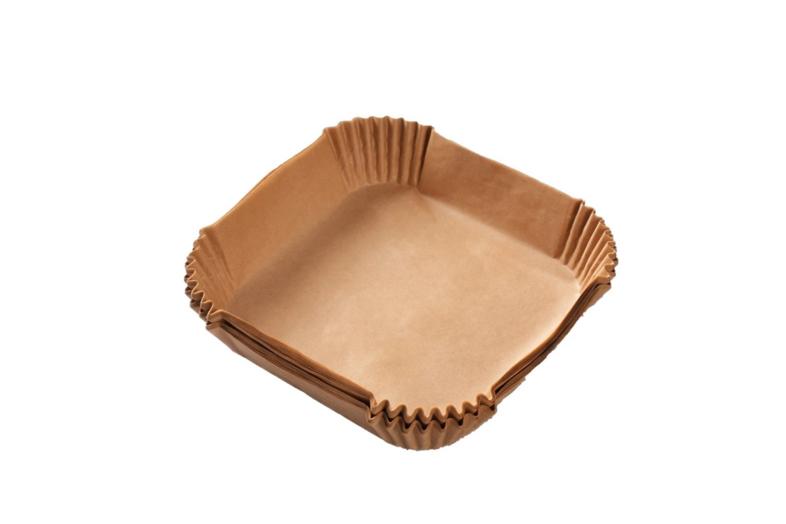 Paper Filter for KOENIC KAFP-1616 Air Fryer, 100 pcs, 16x16 cm, Brown