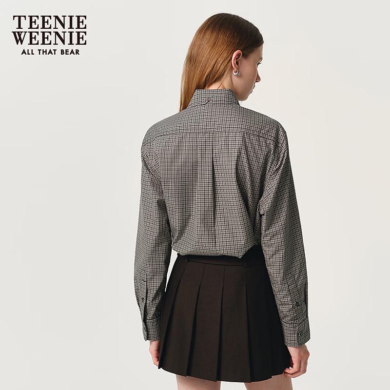 Teenie Weenie Женская клетчатая рубашка с принтом мишек