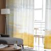 Абстрактные художественные желтые прозрачные шторы для гостиной, спальни, тюлевые занавески для кухни, вуаль, шторы, жалюзи, панели