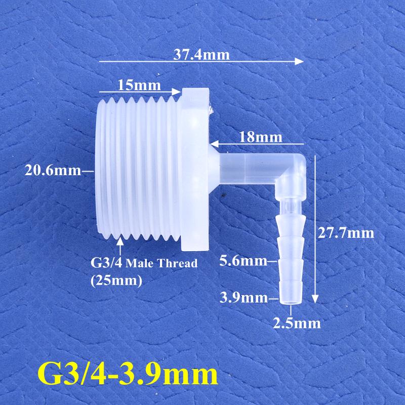 10 шт. PP Pagoda угловой соединитель G1/8 1/4" 3/8" 1/2" 3/4" наружная резьба до 2,8~19,5 мм адаптер для аквариума воздушный насос шланговое соединение садовый водопровод соединение