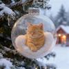 10СМ 3D Кот Акриловый Рождественский Шар Прозрачный Стеклянный Шар Подвеска Рождественский Пузырь Стеклянный Шар Рождественская Елка Подвесные Украшения
