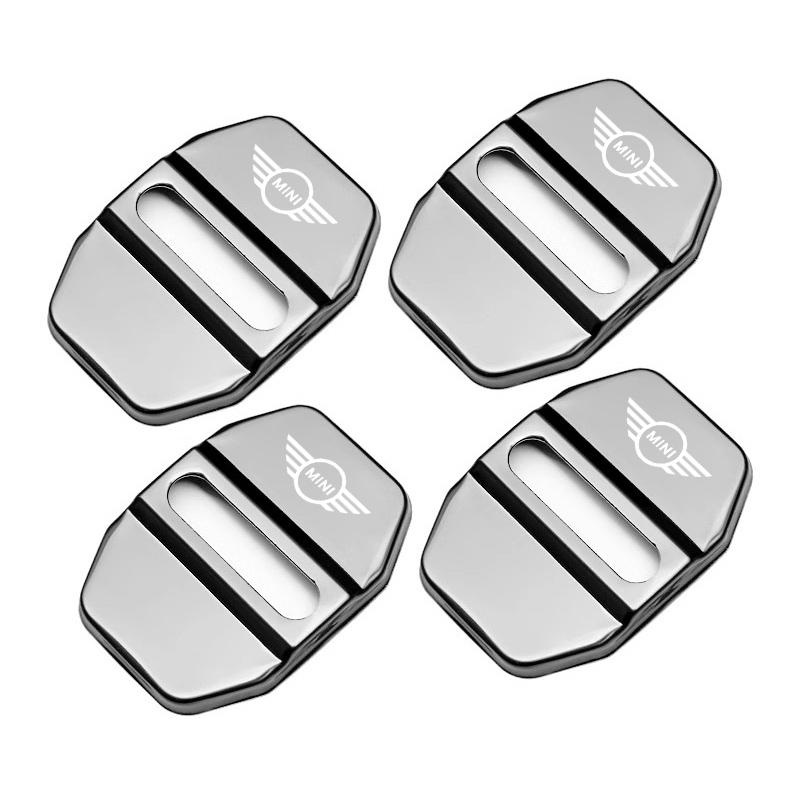 4Pcs Zinc Alloy Car Door Lock Buckle Protective Cover For MINI JCW Cabrio Cooper Countryman Aceman Clubman Coupe Paceman Hub Cap