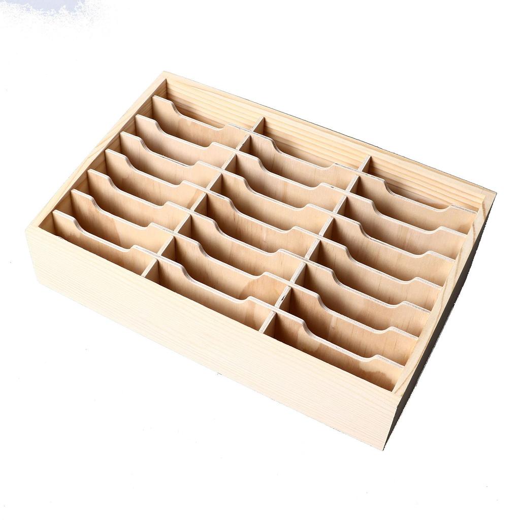 Деревянный настольный органайзер для хранения с 24 ячейками, органайзер для управления мобильными телефонами, органайзер для офисных совещаний, многоярусная подставка