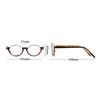 Women's Advanced British-style Oval Half Frame Myopia Glasses Exquisite Magnificent Blue Light Blocking Eyeglasses 0 To -4.0