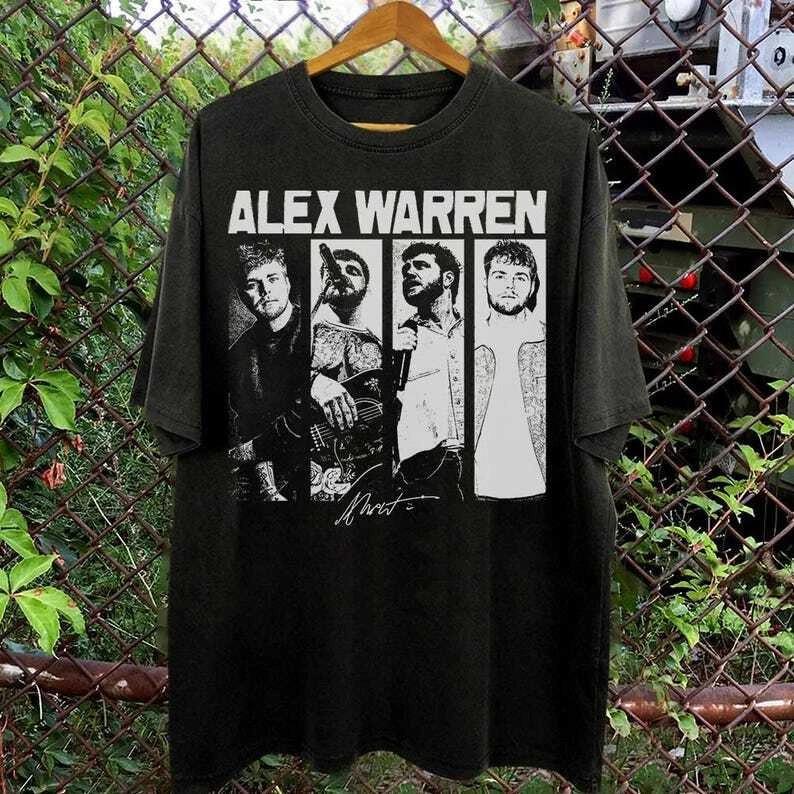 Новая черная футболка Alex Warren ON TOUR GRAPHIC Полный размер S5XL Унисекс футболка