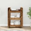 Kitchen Trolley Oak Wood Finish 60 x 45 x 80 cm Engineered Wood