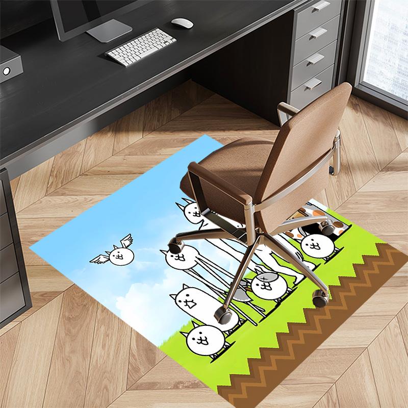The Battle Cats Printed Absorbent Washable Carpet, Non-Slip Bathroom Mats, Kitchen Rugs, Yoga Mat,Living Room Entrance, Camping Picnic Rugs