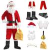 Yi-gog Luxury 9-Piece Santa Claus Costume Set for Adults, Thick, Long Sleeves, Perfect for Parties, Men's Plus Sizes, Christmas Costume, Party Wear