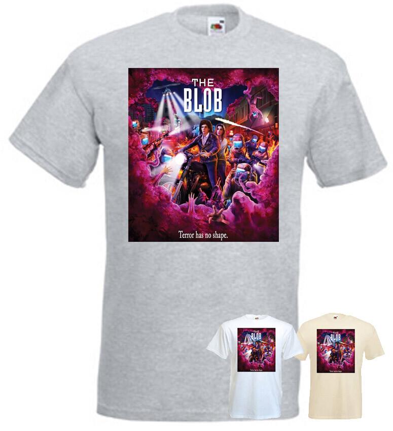 The Blob v6 T-shirt white natural sport grey horror movie all sizes S5XL