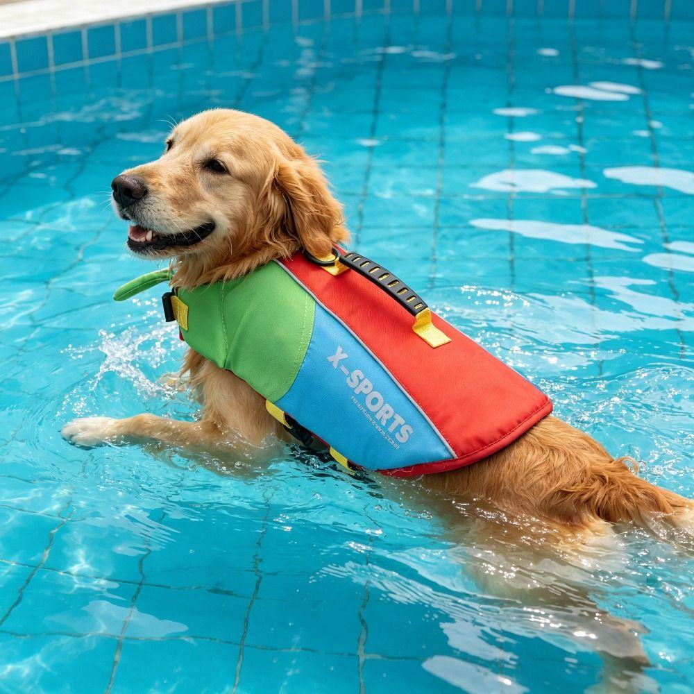Waterproof Dog Swimming Vest Tear Resistant Pet Flotation Vest Dog Buoyancy Vest  Outdoor Water