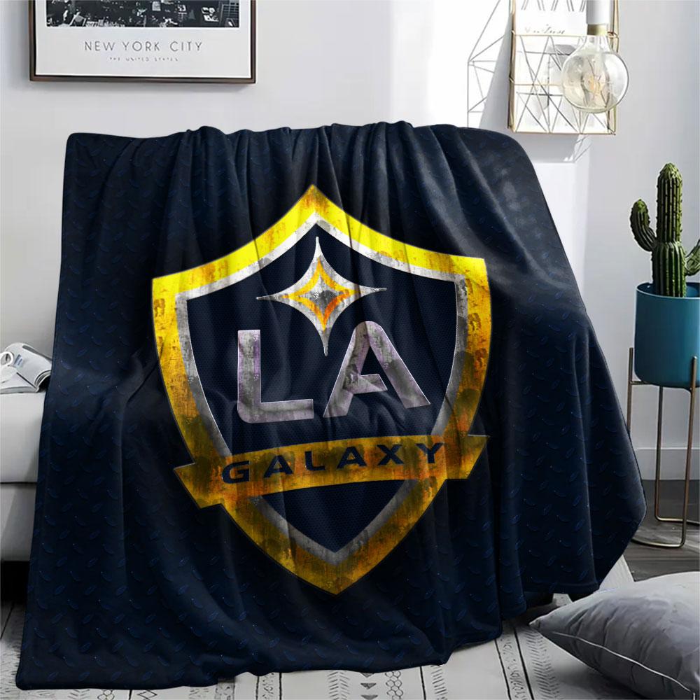 LA Galaxy Printed Flannel Blanket, soft throw for bedroom sofa, washable,soccer fan merchandise, great gift.