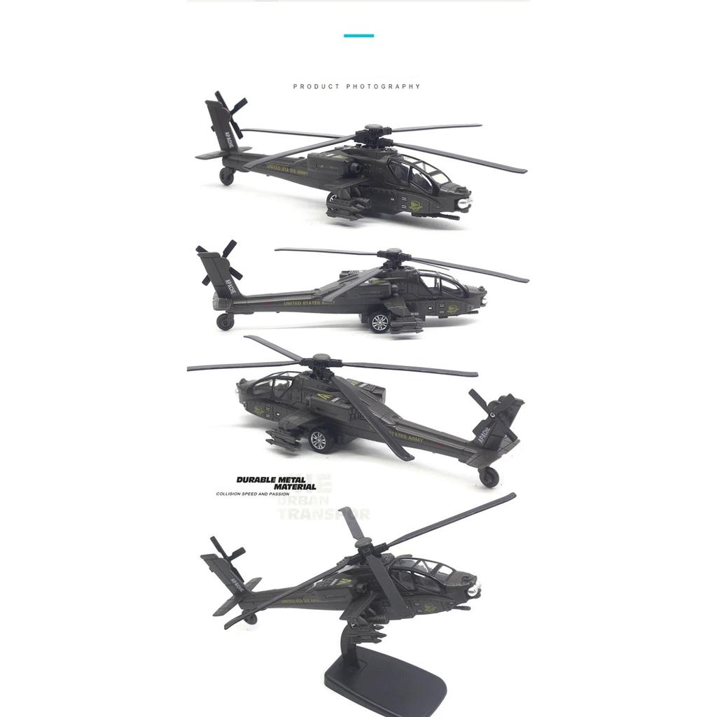 Модель вооруженного вертолета Apache Акустооптическая Модель военного самолета Игрушка Украшение Подарок FJ16