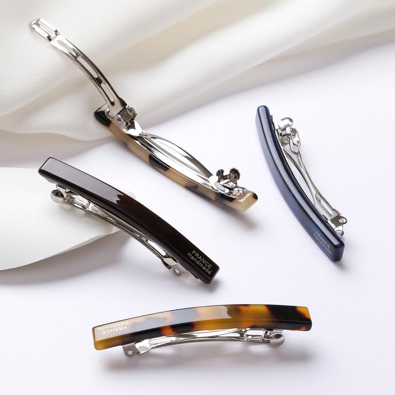 Тонкие заколки для волос 6 см, пружинные французские заколки для пучка, модная синяя прическа, аксессуары для волос для девочек и женщин