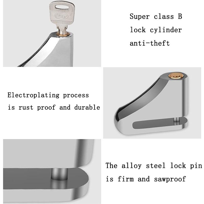 Универсальный мотоциклетный противоугонный замок на тормозной диск, стальной портативный замок безопасности, замки для колес скутера/велосипеда, мотоаксессуары 1 шт.