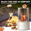 Portable Tabletop  Mini Fireplace with Cobblestones for Modern Home Decoration, Gift for Birthday, Gatherings & Weddings