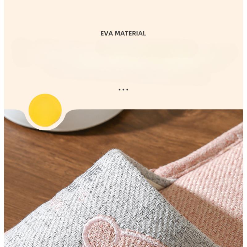 Льняные тканевые тапочки, женские летние домашние тапочки для пар, домашние деревянные напольные тапочки из хлопка и льна с мягкой подошвой, носимые тапочки