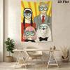 Anime digital family Pattern Home Decor Tapestry, Wall Hanging, Decorative RV Wall Cloth.MGT0918180