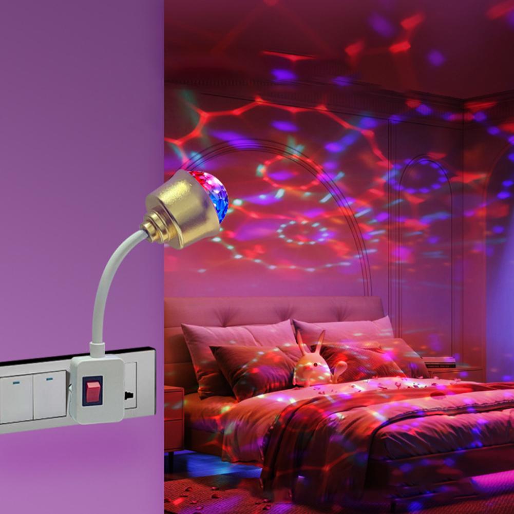 Сценический светильник, красочный маленький волшебный шар, вращающийся светодиодный сценический светильник, лампа для DJ, дискотека, окружающее освещение