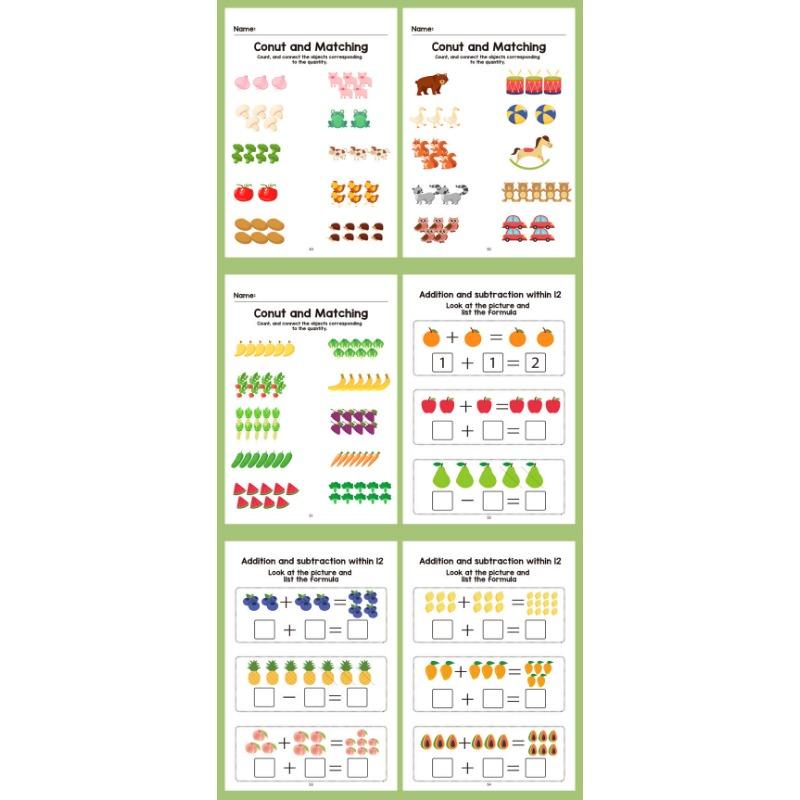 Preschool Kids Number Addition Subtraction Tracing Workbook 3 To 6 Years Old