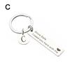 Stainless Steel Drive Safe Keychain Lover Gifts Fashion Jewelry A-Z 26 Initials Lettering Key Ring