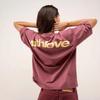 Unisex Vintage Hooded Sweatshirt Loose Fit Streetwear Letter Print Pullover Multi-color Top