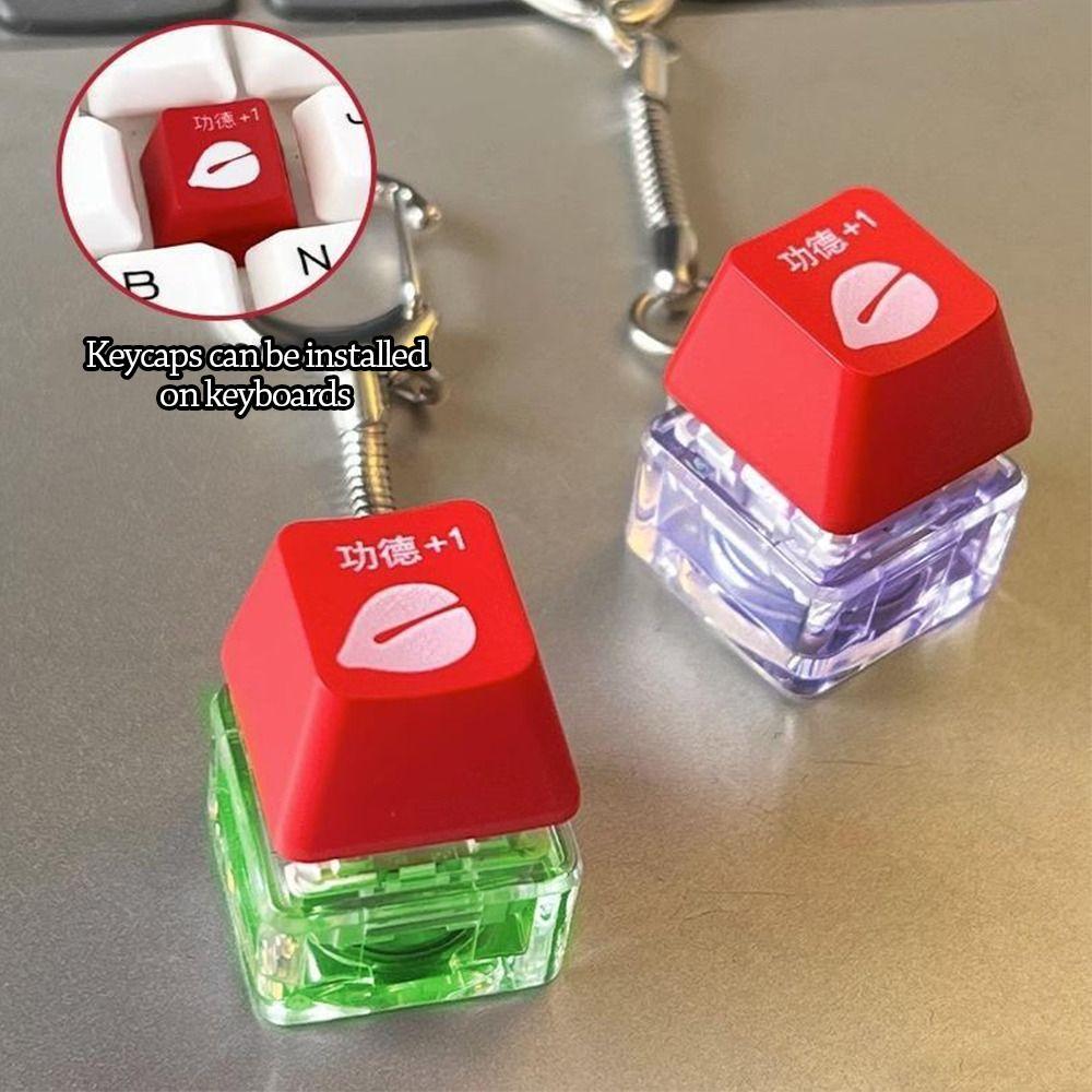 Расслабляющий DIY Брелок-клавиатура для fidget-игр Ключи Кнопка Колпачок клавиши Кликер Для скоротания времени Снятие стресса Пальцевые колпачки для клавиатуры