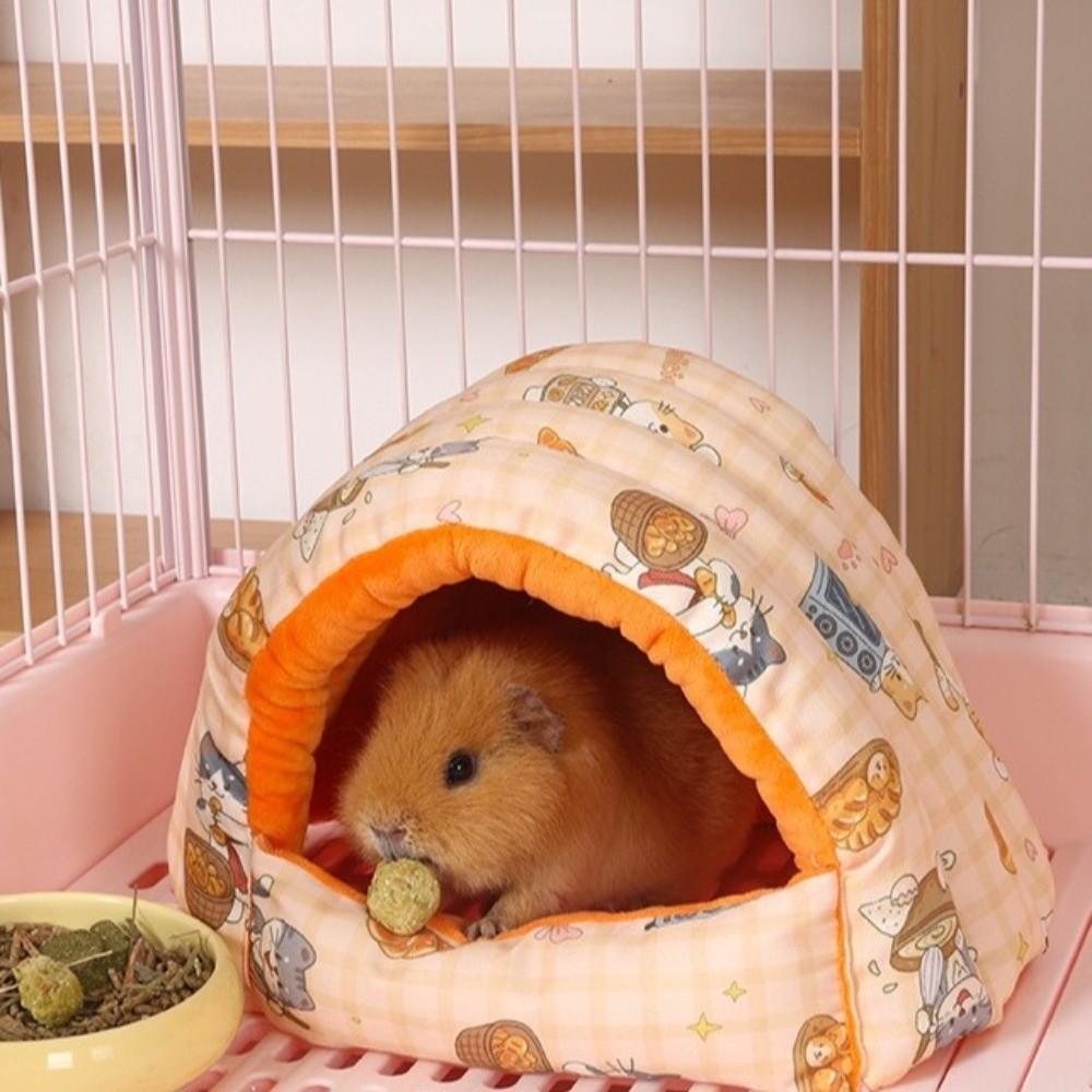 Semi Closed Hamster Warm Nest Thickened Rabbit Sleeping Nest for Hedgehog Chinchilla