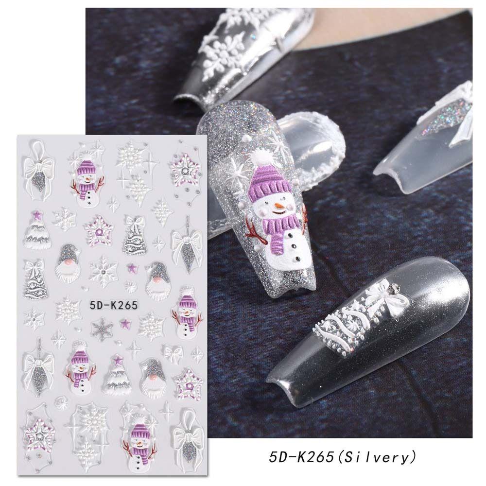 Manicure Ornaments Christmas Nail Decals DIY Nail Charms Christmas Nail Stickers Cute Nail Salon