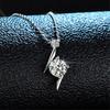 D Color 1 Ct Moissanite S925 Sterling Silver Lightning Shape Unique Pendant Necklace Women's Banquet Fine Jewelry