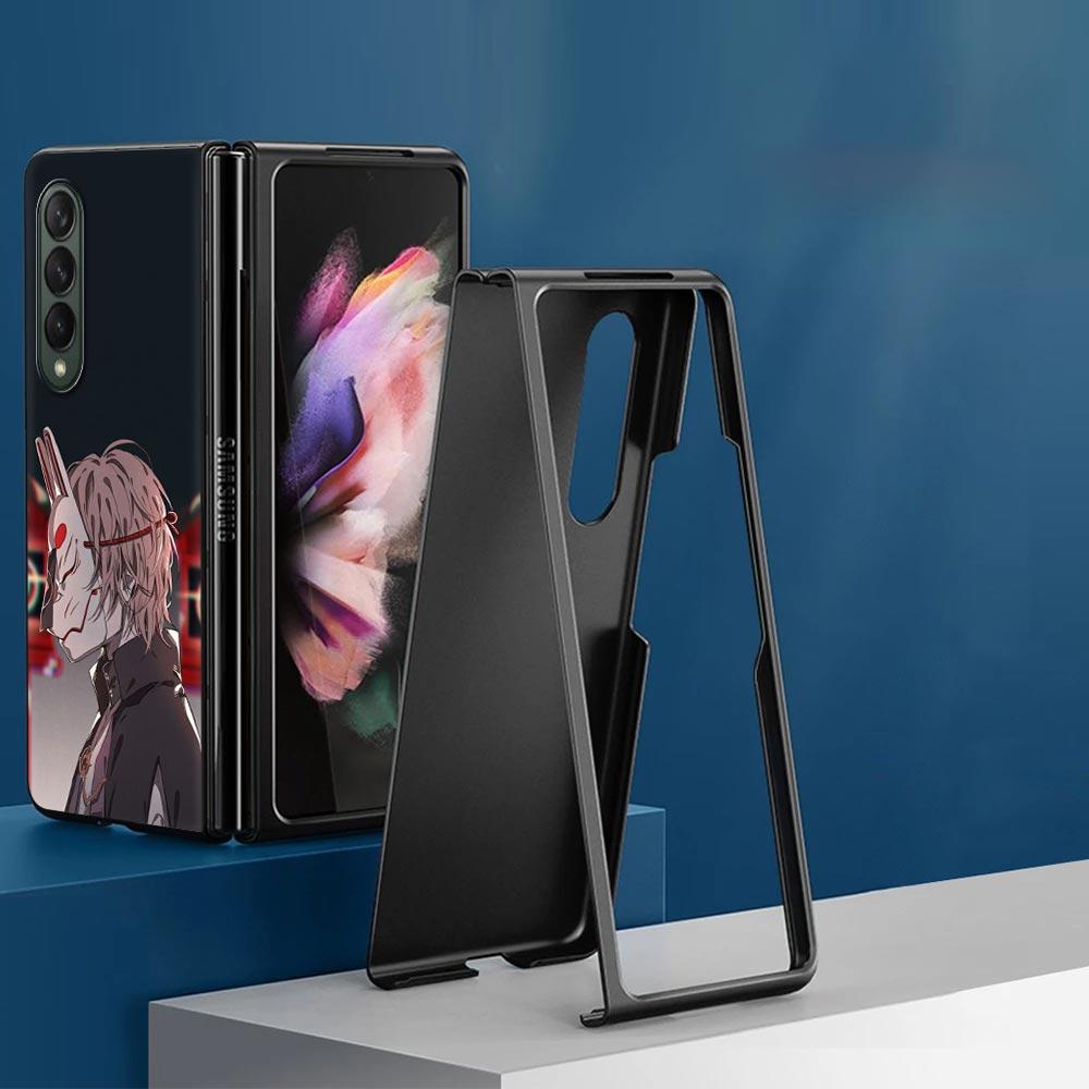 Чехол Zfold4 для Samsung Galaxy Z Fold3 5G, жесткий пластиковый тонкий чехол, ультратонкий чехол для телефона Galaxy Z Fold 3, аниме-маска лисы