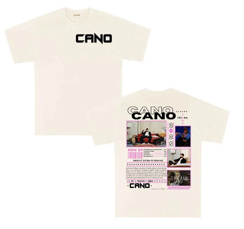 Rapper Cano Triana Tour 2025 Graphic T shirt Mens Hip Hop punk Short sleeve Tshirt Oversized Unisex cotton T Shirts streetwear