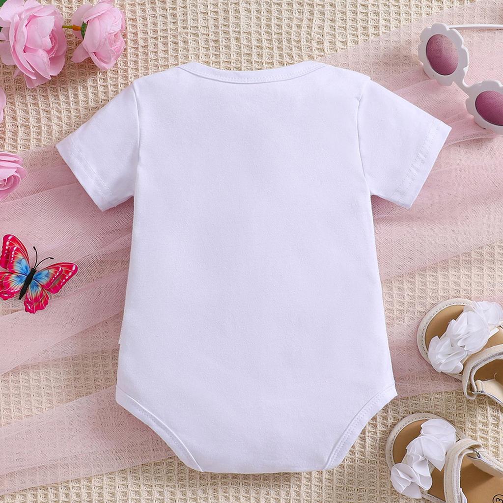 Хлопковый комбинезон для девочки «Ты получил этого папочку!" Боди с коротким рукавом и принтом Комбинезон