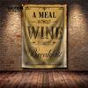 Wine Banner Flag Glass Beer For Happy Hour Drink Poster Art AD Vintage Sign Party Car Man Cave Garage Pub Club Bar Wall Hanging