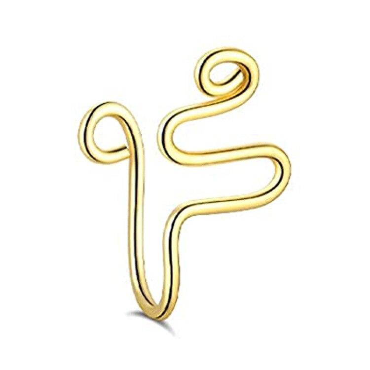 9 стилей из нержавеющей стали спиральное поддельное кольцо для носа манжета не пирсинг носа клипса на поддельное украшение для пирсинга носа ухо манжета серьга