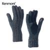 Женские теплые перчатки Kenmont из вязаной кожи